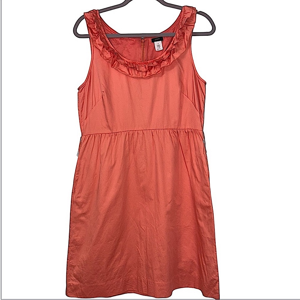 Elegant Coral Ruffle Dress